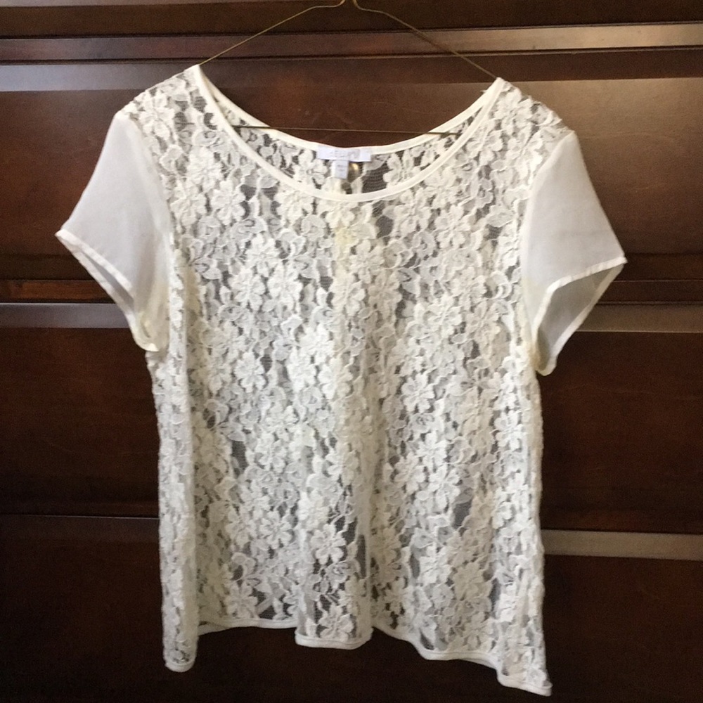 White lace top!